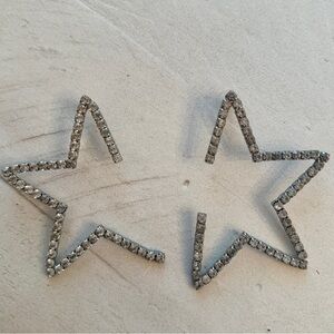 Sparkling Star Hoop Earrings